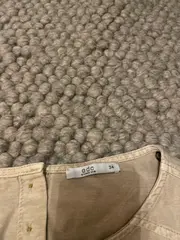 Vorschaubild 2 von Damen Freizeitkleid Gr. 34 XS Beige Baumwolle Leinen Sommer