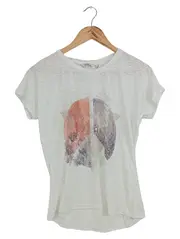 Vorschaubild 1 von Damen T-Shirt Gr. 34;XS Weiß Grafisch Pailletten