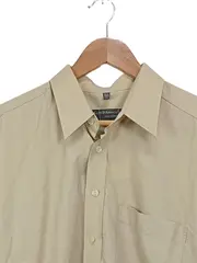Vorschaubild 3 von Herren Business Hemd Gr. 42/L Beige Langarm Baumwolle