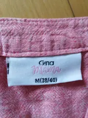 Vorschaubild 5 von Mama Gina's Damen Bluse Rosa Gr. M Leinen Viskose V-Ausschnitt Casual