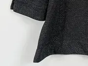 Vorschaubild 4 von Damen Langarmshirt Gr. 44 Schwarz Glitzer Streifen Elegant