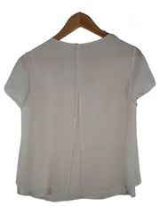 Vorschaubild 2 von Black Label Damen Bluse Gr. 36 S Weiß Kurzarm Business