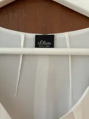 Vorschaubild 3 von Black Label Damen Bluse Gr. 36 S Weiß Kurzarm Business