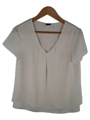 Vorschaubild 1 von Black Label Damen Bluse Gr. 36 S Weiß Kurzarm Business