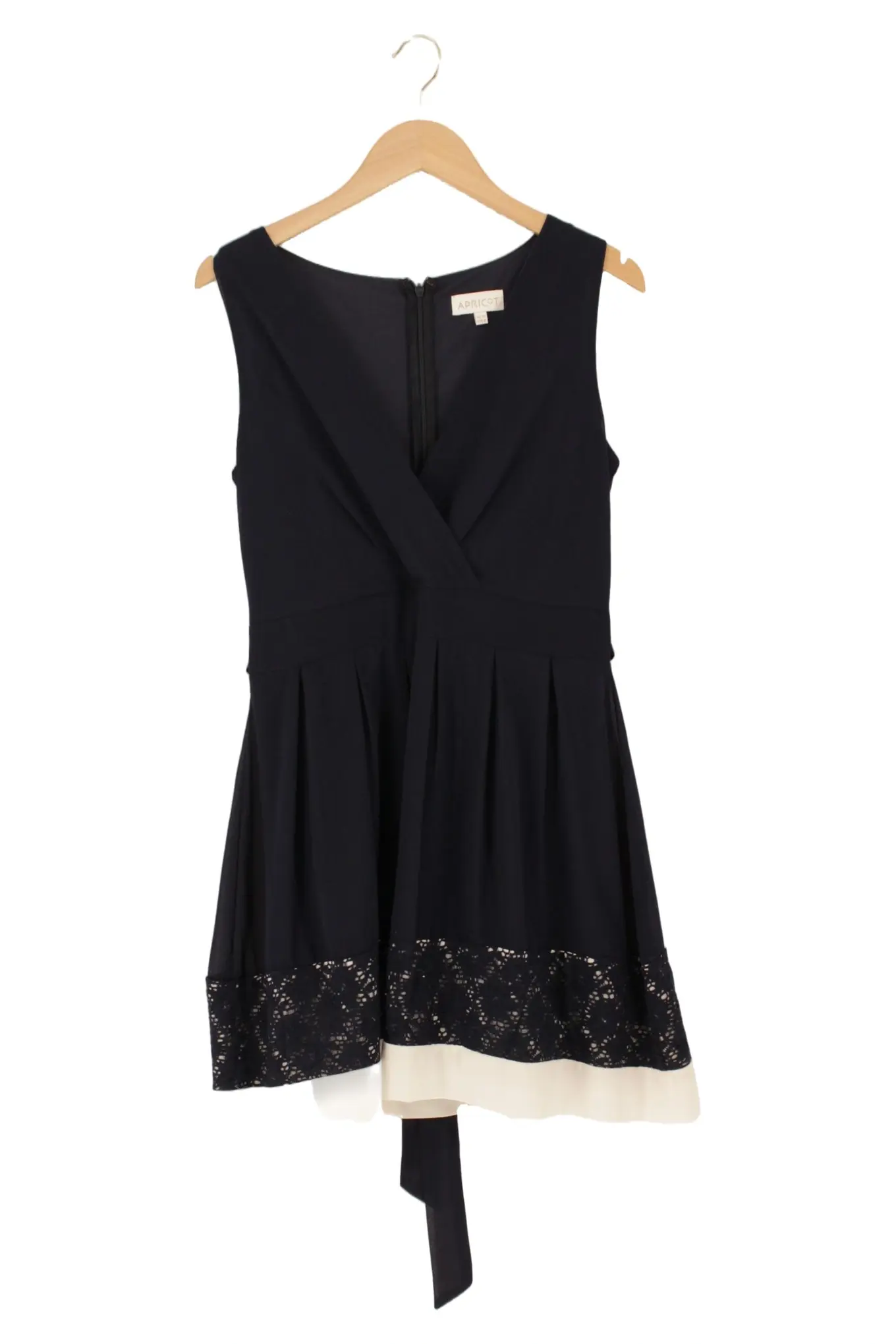 APRICOT Abendkleid Damen 38;M Schwarz Elegant Ärmellos Spitze Minikleid