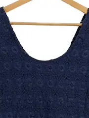 Vorschaubild 2 von Bluse Damen 3/4-Arm Florales Muster Blau Gr. M Freizeit