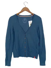 Vorschaubild 1 von EDC Damen Strickjacke Gr. 36/S Blau Casual Viskose Baumwolle