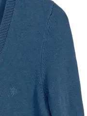 Vorschaubild 4 von EDC Damen Strickjacke Gr. 36/S Blau Casual Viskose Baumwolle