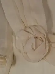 Vorschaubild 3 von Damen Bluse Elegant Beige Gr. S Kurzarm Baumwolle Applikation