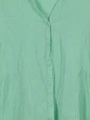 Vorschaubild 4 von Damen Bluse Gr. L grün gestreift Langarm V-Ausschnitt Baumwolle
