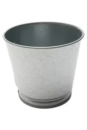 Vorschaubild 1 von BINTJE Übertopf Silber Metall Modern Ø 10,5 cm H 9,5 cm Blumentopf