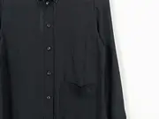 Vorschaubild 4 von Damen Hemdbluse Schwarz Gr. 36/S Casual Langarm Bluse