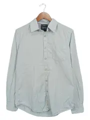 Vorschaubild 1 von Herren Business Hemd Gestreift Blau Gr. S Baumwolle Langarm