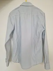Vorschaubild 6 von Herren Business Hemd Gestreift Blau Gr. S Baumwolle Langarm