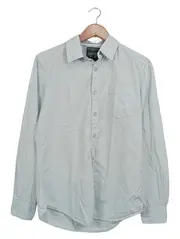 Vorschaubild 7 von Herren Business Hemd Gestreift Blau Gr. S Baumwolle Langarm