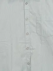 Vorschaubild 2 von Herren Business Hemd Gestreift Blau Gr. S Baumwolle Langarm