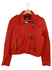 Vorschaubild 1 von Woman Damen Lederjacke Bikerjacke Rot Größe L 40 Premium