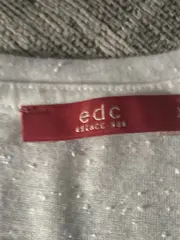 Vorschaubild 4 von EDC Damen T-Shirt I Love Santa Gr. 34/XS Weiß Weihnachtlich Kurzarm