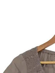 Vorschaubild 3 von Damen Bluse Gr. XS Braun Baumwolle Kurzarm Casual