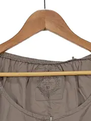 Vorschaubild 4 von Damen Bluse Gr. XS Braun Baumwolle Kurzarm Casual