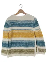 Vorschaubild 2 von Mädchen Pullover Gr. 164 Mehrfarbig Gestreift Casual Langarm Strick