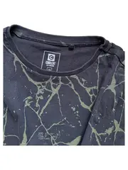 Vorschaubild 3 von Kinder Langarmshirt Schwarz Marmormuster Gr. 170-176 Baumwolle Modern