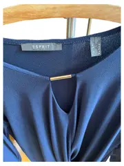 Vorschaubild 3 von Damen Bluse Langarmshirt Wickeloptik Gr. 36/S Blau Modern