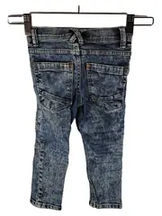 Vorschaubild 2 von Kinder Jeans Biker-Stil Gr. 98 Denim Hose Blau Regular Fit
