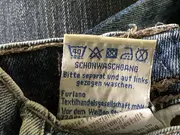 Vorschaubild 3 von Kinder Jeans Biker-Stil Gr. 98 Denim Hose Blau Regular Fit