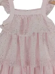 Vorschaubild 2 von Mädchen Tüllkleid Gr. 104 Rosa Sterne Glitzer Festlich