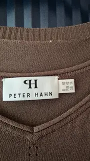 Vorschaubild 4 von Damen Strickjacke Gr. 40/L Braun Casual Viskose Leinen