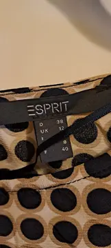 Vorschaubild 3 von Damen Langarmshirt Beige Gepunktet Viskose Gr. 38 M