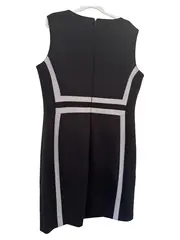Vorschaubild 2 von Etuikleid Damen Gr. 44 Schwarz Weiß Business Kleid