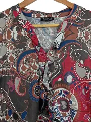 Vorschaubild 3 von Taifun Damen Bluse Gr. 44 Mehrfarbig Paisley Bohemian