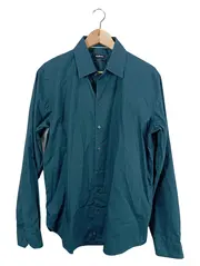 Vorschaubild 1 von Business Hemd Herren Langarm Petrol Uni Baumwolle Gr. 42 XL