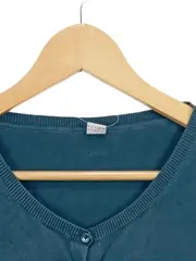 Vorschaubild 2 von Damen Strickjacke Gr. 36 Petrol Langarm Casual