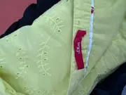 Vorschaubild 5 von Damen Sommerkleid Gr. 42 Gelb Feminin mit Lochmuster