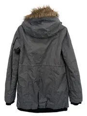 Vorschaubild 2 von Winterjacke Damen Gr. 38/M Grau Streetwear Kapuze Fellbesatz