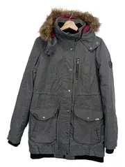 Vorschaubild 1 von Winterjacke Damen Gr. 38/M Grau Streetwear Kapuze Fellbesatz