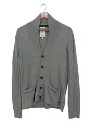 Vorschaubild 1 von Strickjacke Damen Gr. 38/M Grau Klassisch Wolle Kaschmir