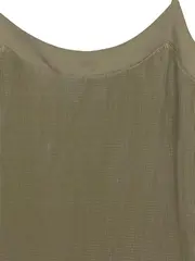 Vorschaubild 2 von Damen Trägertop Gr. 42 Grün Casual Falten Top