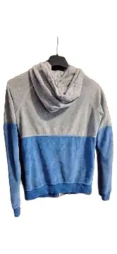 Vorschaubild 2 von Damen Sweatjacke Kapuzenjacke Gr. 36/S Grau Blau Sportlich
