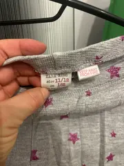Vorschaubild 2 von Kids Mädchen Leggings Gr. 152 Grau Pink Sterne Glitzer