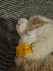 Vorschaubild 5 von Stofftier Hund Kuscheltier Braun Weiß mit Knopf im Ohr
