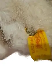 Vorschaubild 3 von Stofftier Hund Kuscheltier Braun Weiß mit Knopf im Ohr
