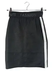 Vorschaubild 1 von Bleistiftrock Damen Gr. 34/XS Schwarz Sportlich mit Streifen