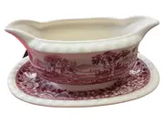Vorschaubild 1 von Rusticana Sauciere Rot Porzellan mit Unterteller 14cm