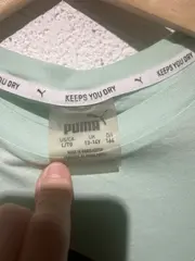 Vorschaubild 5 von Kinder Sport T-Shirt Gr. 164 Grün Logo-Print Baumwolle