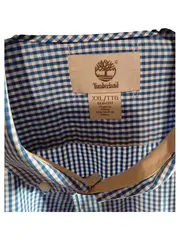 Vorschaubild 7 von Herren Business Hemd Slim Fit Kariert Blau Weiß Gr. XXL