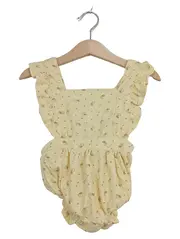Vorschaubild 1 von Baby Body Strampler Rüschen Blumen Gr. 86 Gelb